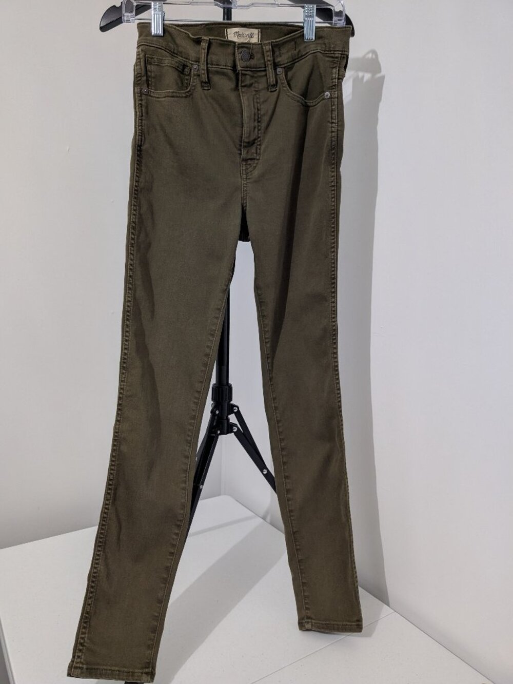 Madewell Skinny Jeans Olive Green Size 27 High Rise Pants
